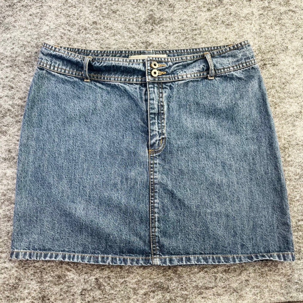 Fossil Denim Mini Skirt Womens 10 Blue A-Line 100% Cotton Y2K Retro Indie Casual